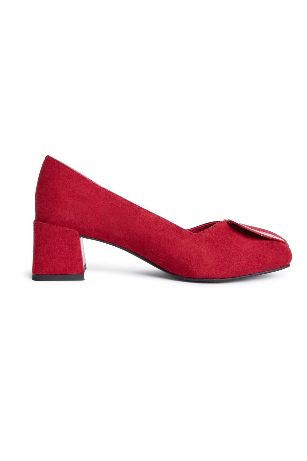 women's red dress shoes low heel Essex Red Heart Block Heels – Comfortable Vegan Shoes for Women