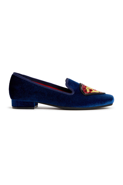 Bryant NYC Embellished Velvet Loafers