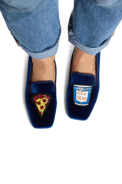 Bryant NYC Embellished Velvet Loafers