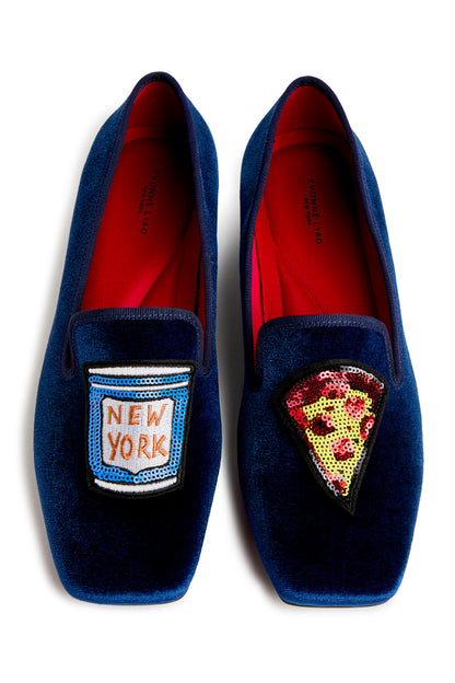 Bryant NYC Embellished Velvet Loafers